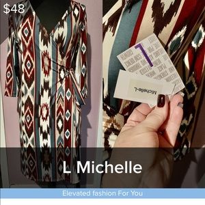 LuLaRoe Michelle Dress Size Large NWT